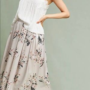 NWT Anthropologie Della Bee Champagne Garden Skirt